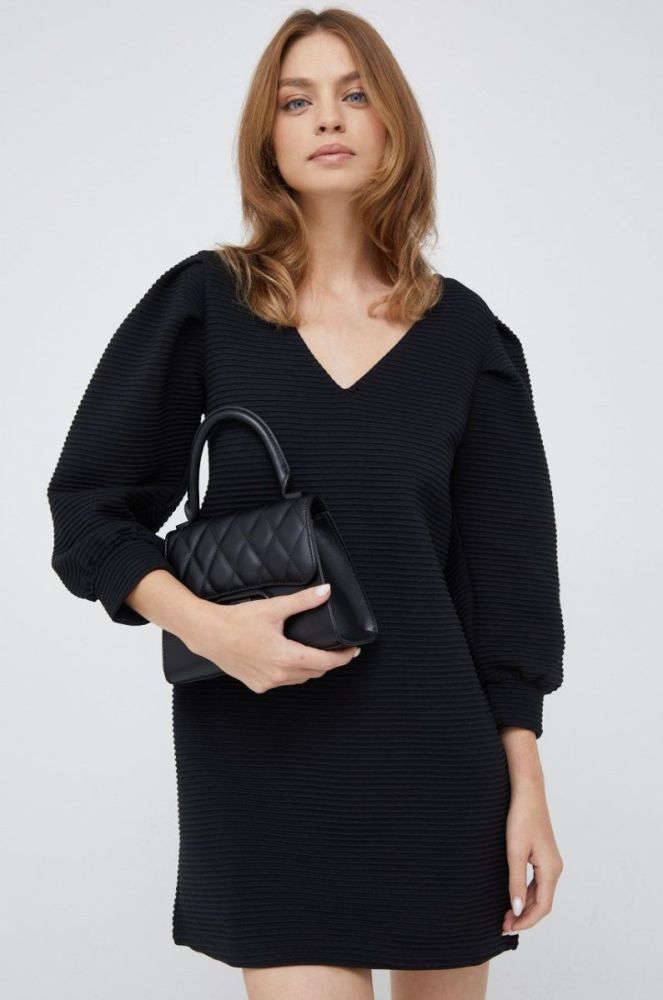 Сукня Sisley колір чорний mini пряма (2589366) фото 4