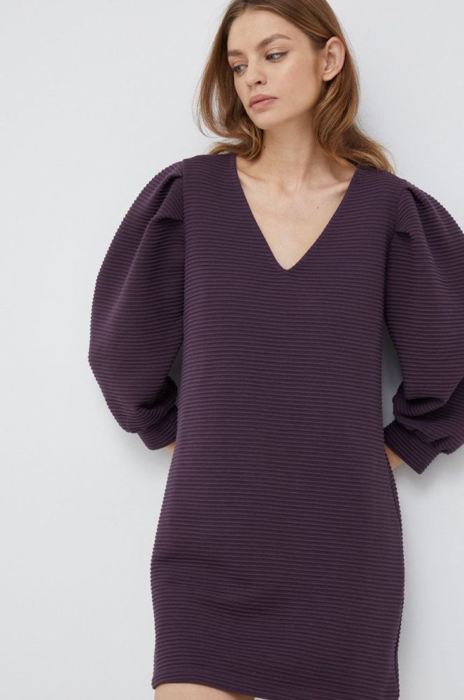 Сукня Sisley колір фіолетовий mini пряма (2589373)