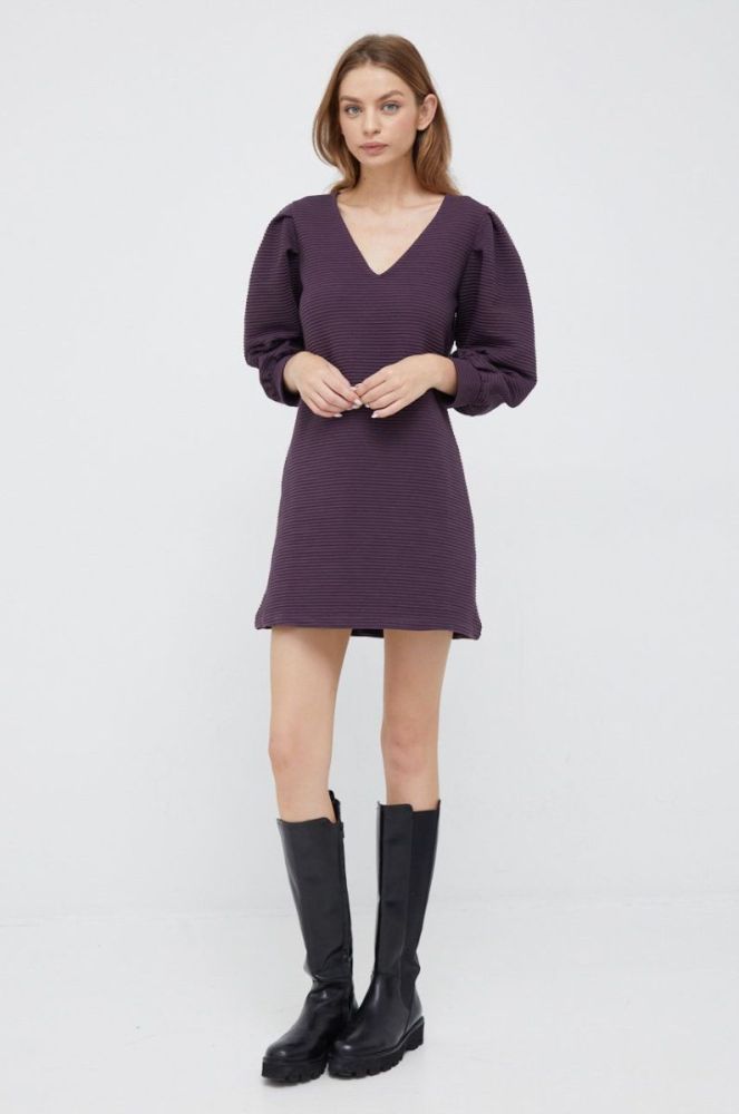Сукня Sisley колір фіолетовий mini пряма (2589373) фото 2