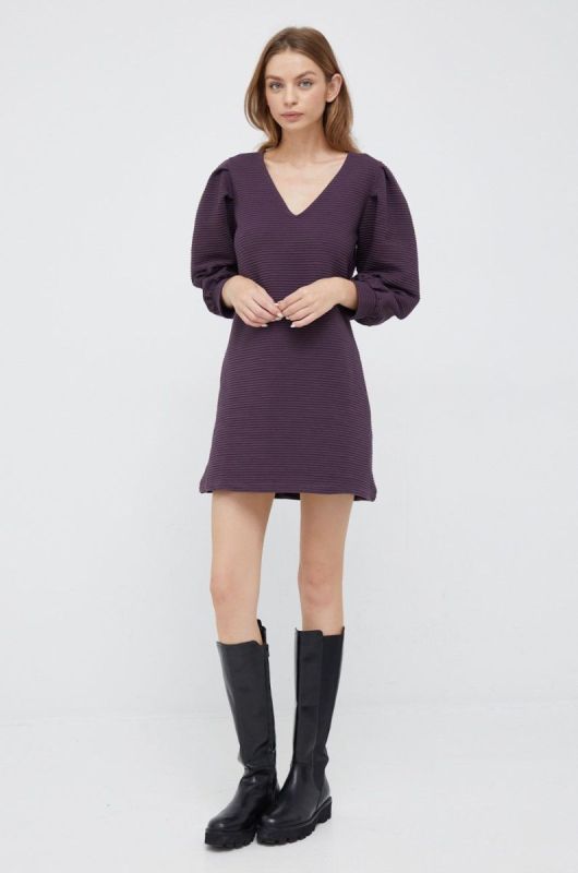 Сукня Sisley колір фіолетовий mini пряма (2589373) фото 2