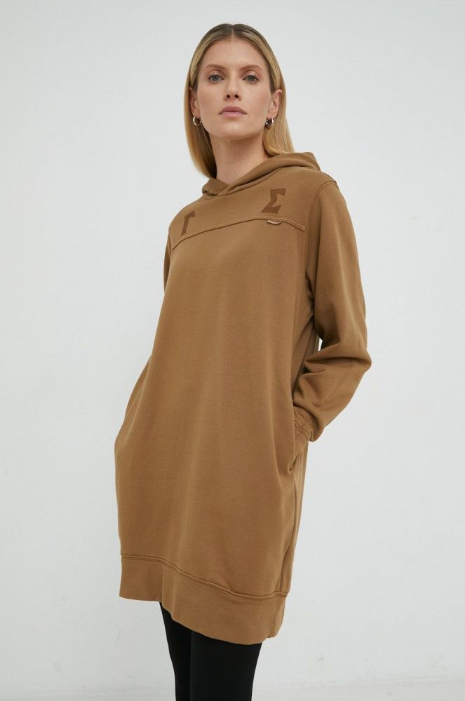 Бавовняна сукня G-Star Raw колір бежевий mini oversize (2751670)