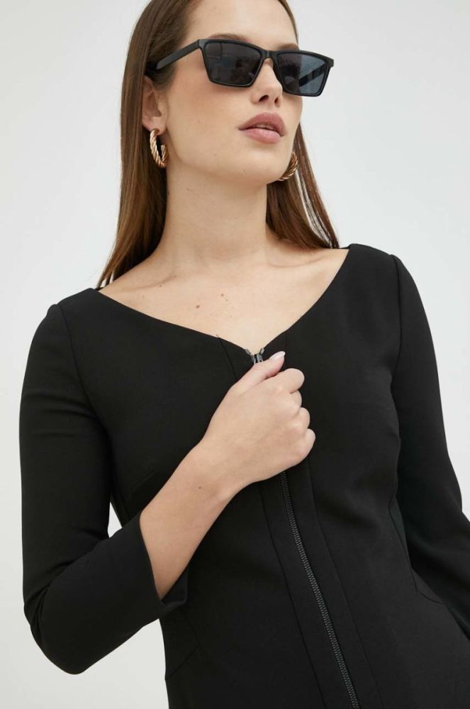 Сукня Trussardi колір чорний mini розкльошена (2749767) фото 4