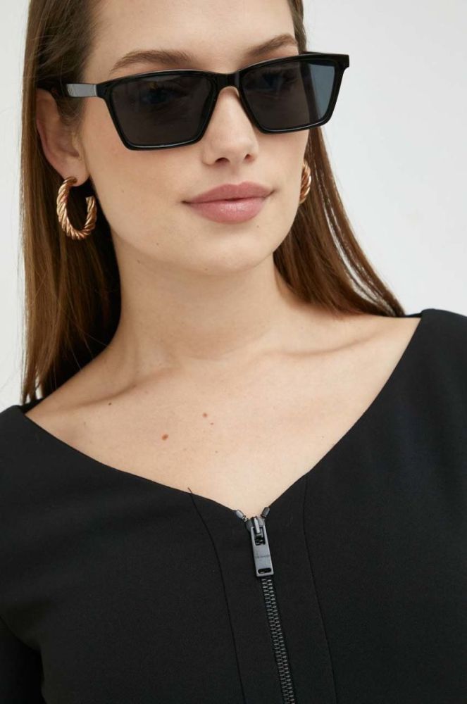 Сукня Trussardi колір чорний mini розкльошена (2749767) фото 5