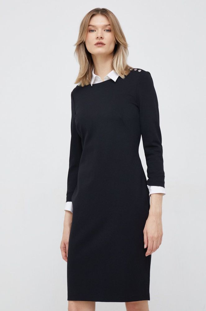 Сукня Lauren Ralph Lauren колір чорний mini облягаюча (2766181)