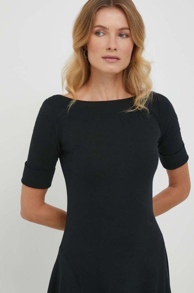 Сукня Lauren Ralph Lauren колір чорний midi розкльошена (3577282) фото 4