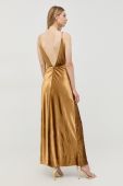 Сукня Bardot колір золотий maxi розкльошена
