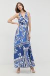 Сукня Morgan maxi розкльошена колір блакитний (2559250)