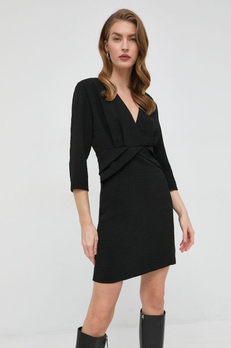 Сукня Morgan колір чорний mini розкльошена (2748078)