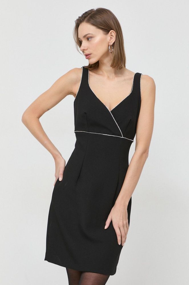 Сукня Morgan колір чорний mini облягаюча (2884770)