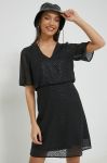 Сукня Vila Viabbie колір чорний mini пряма