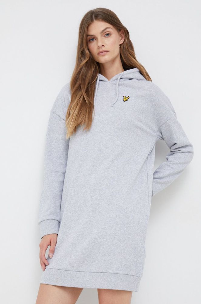 Бавовняна сукня Lyle & Scott колір сірий mini пряма (2691838)