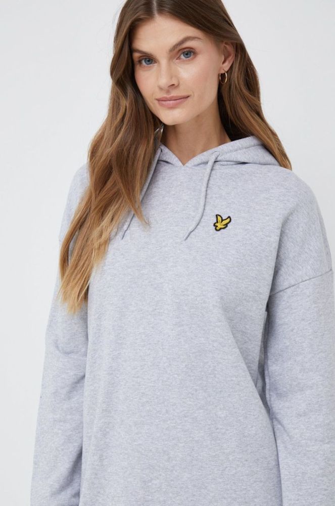 Бавовняна сукня Lyle & Scott колір сірий mini пряма (2691838) фото 4