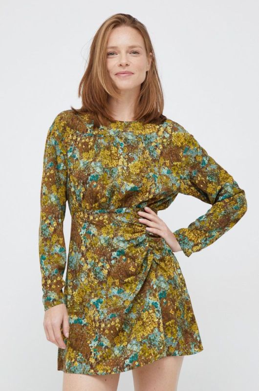 Сукня Sisley колір зелений mini пряма (2725138)