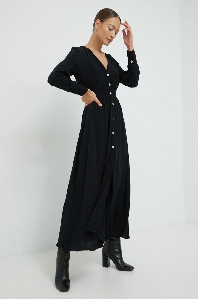 Сукня Sisley колір чорний maxi пряма (2743916)