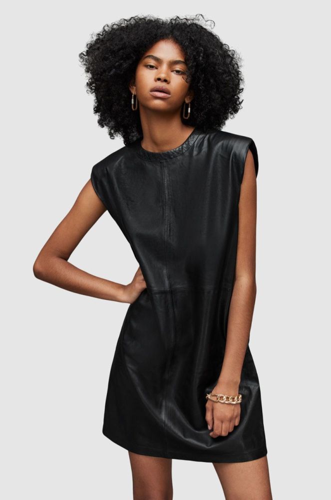 Сукня AllSaints колір чорний mini пряма (2712127)