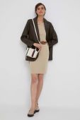 Сукня Lauren Ralph Lauren колір бежевий mini облягаюча (3308589)