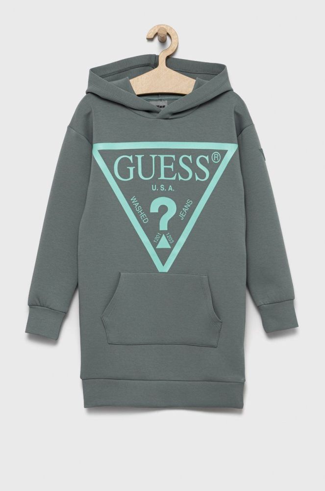 Дитяча сукня Guess колір зелений mini пряма (2510306)