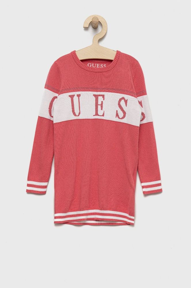 Дитяча сукня Guess колір рожевий mini пряма (2513527)