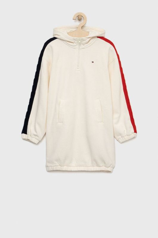 Дитяча сукня Tommy Hilfiger колір бежевий midi пряма (2772032)