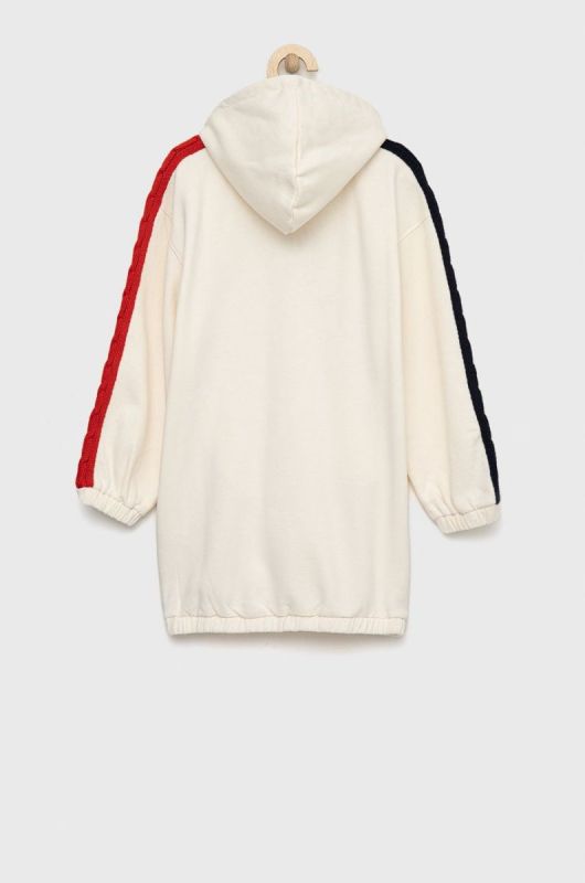 Дитяча сукня Tommy Hilfiger колір бежевий midi пряма (2772032) фото 2