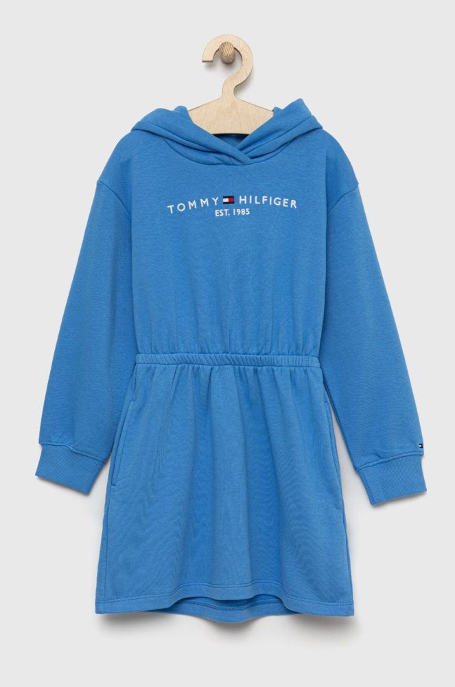 Дитяча сукня Tommy Hilfiger mini пряма колір блакитний