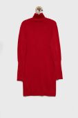 Дитяча сукня Guess колір червоний midi облягаюча
