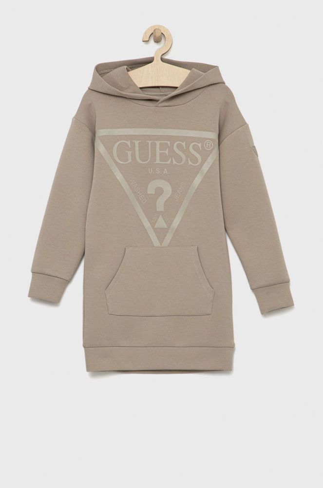 Дитяча сукня Guess колір бежевий mini пряма (2652607)