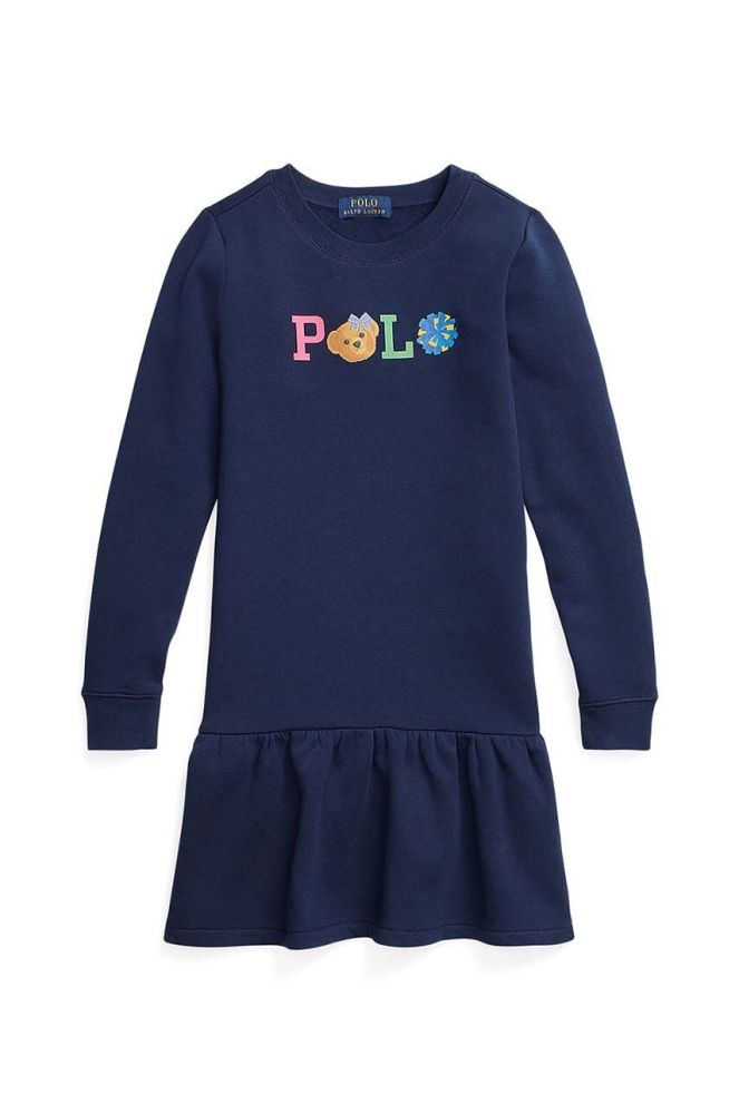 Дитяча сукня Polo Ralph Lauren колір синій mini пряма