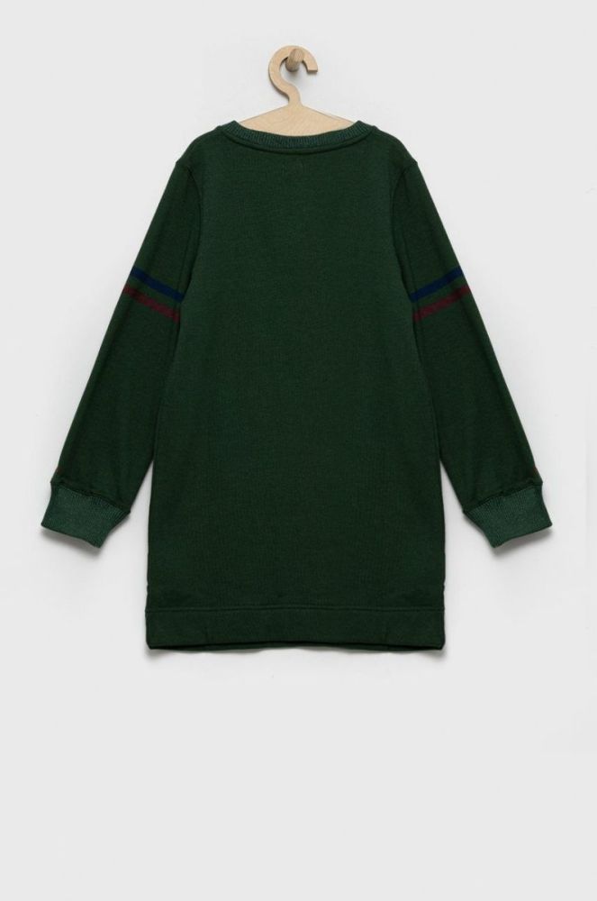Дитяча сукня Pepe Jeans колір зелений midi пряма фото 2
