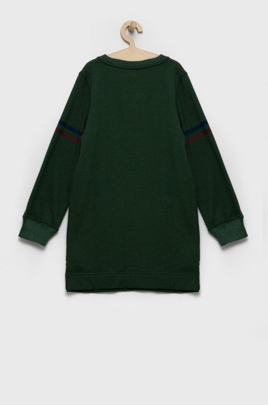Дитяча сукня Pepe Jeans колір зелений midi пряма фото 2