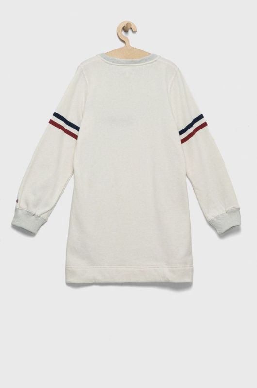 Дитяча сукня Pepe Jeans колір білий midi пряма фото 2
