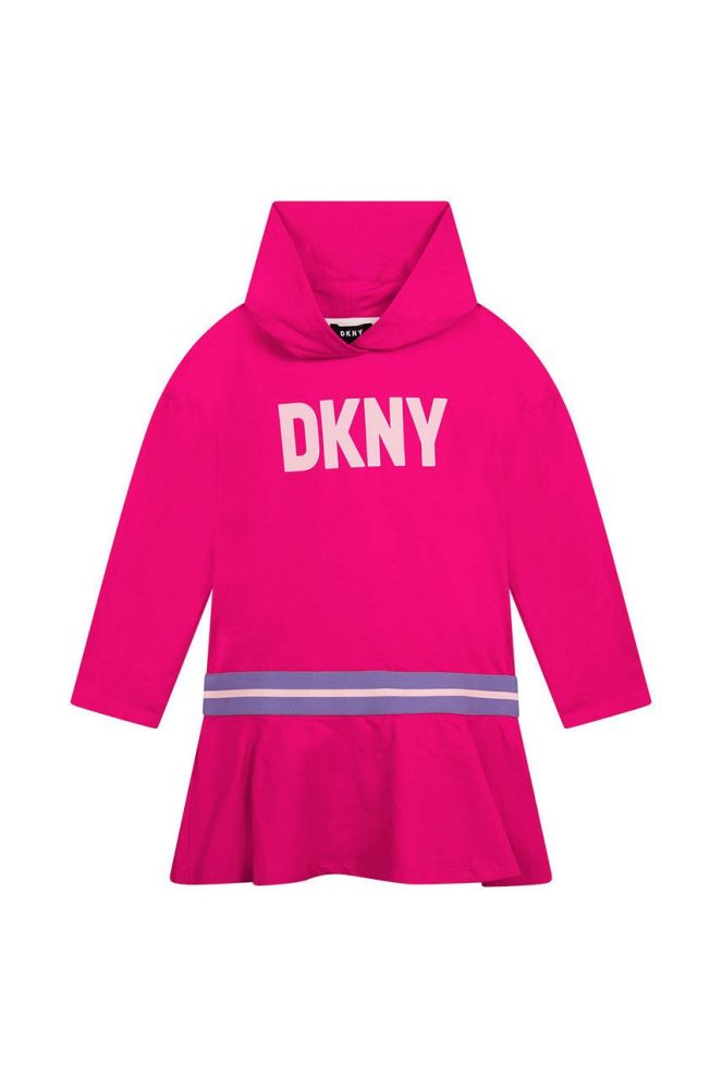 Дитяча сукня Dkny колір рожевий mini розкльошена (2614088)