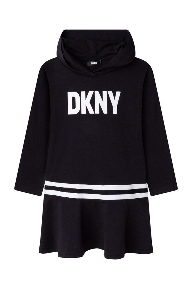 Дитяча сукня Dkny колір чорний mini розкльошена (2614083)