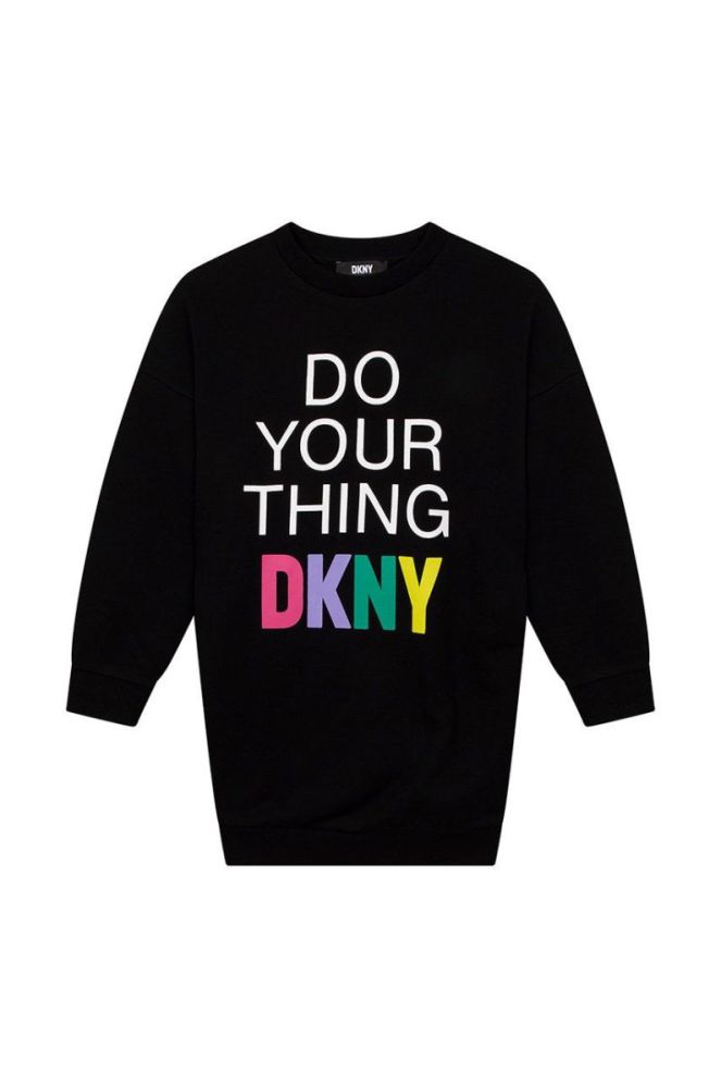 Дитяча сукня Dkny колір чорний mini пряма (2561966) фото 2