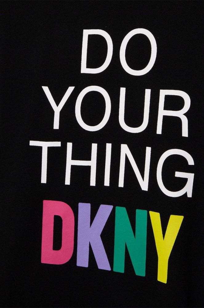 Дитяча сукня Dkny колір чорний mini пряма (2561966) фото 4
