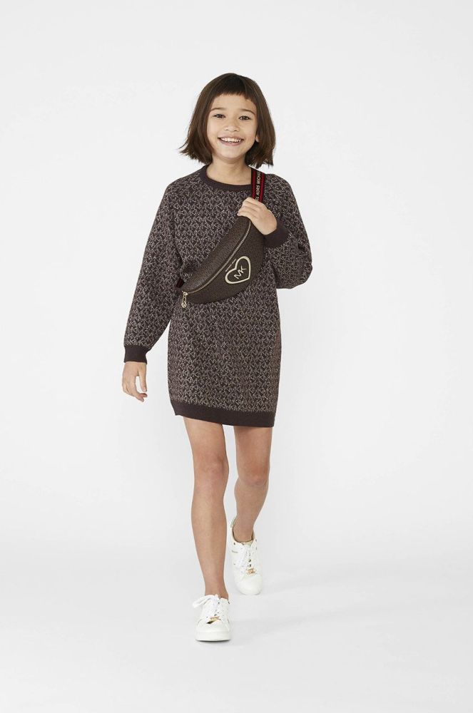 Дитяча сукня Michael Kors колір коричневий mini oversize (2614096)