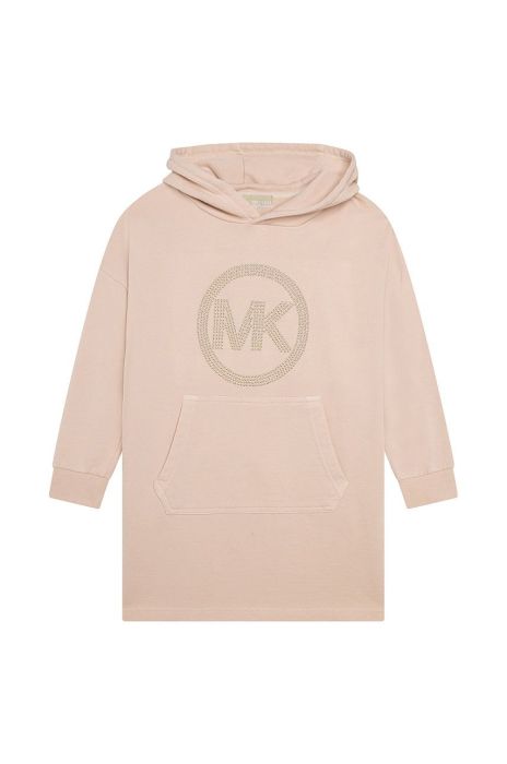 Дитяча бавовняна сукня Michael Kors колір бежевий mini oversize