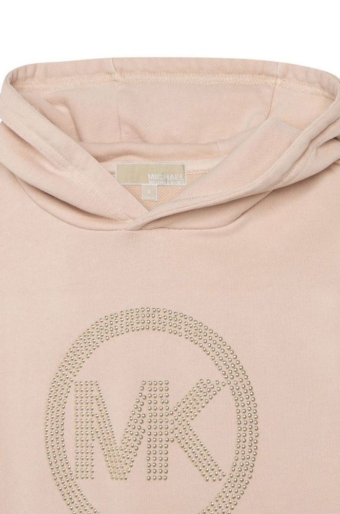 Дитяча бавовняна сукня Michael Kors колір бежевий mini пряма (2568673) фото 3