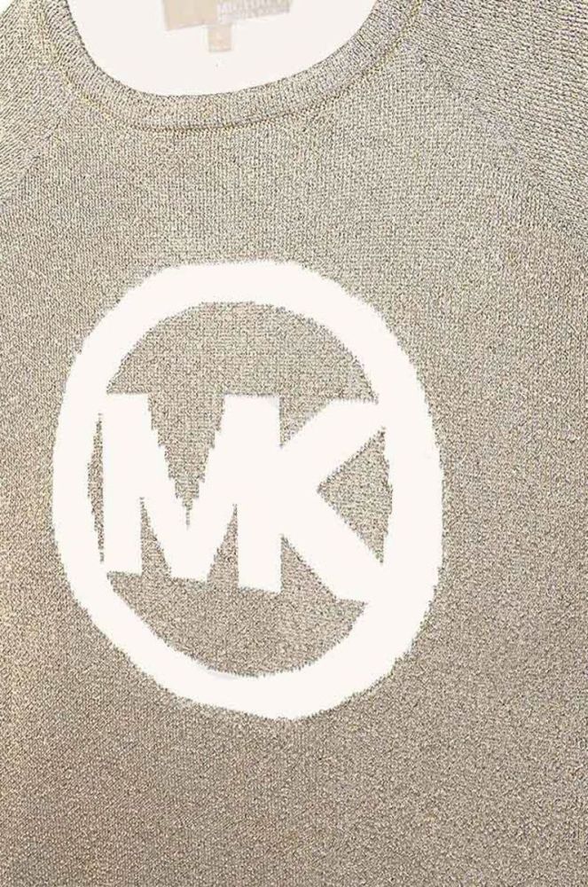Дитяча бавовняна сукня Michael Kors колір золотий mini oversize (2701807) фото 4