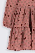 Дитяча бавовняна сукня Coccodrillo колір коричневий mini розкльошена