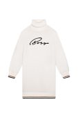 Дитяча сукня BOSS колір білий midi oversize