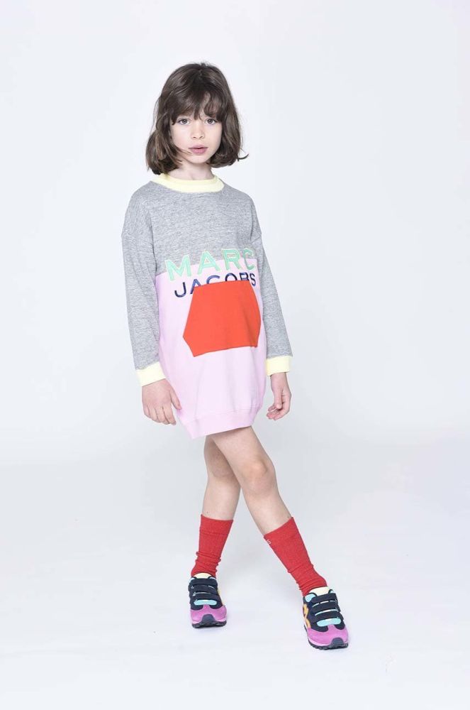 Дитяча бавовняна сукня Marc Jacobs mini oversize колір барвистий (2614128)