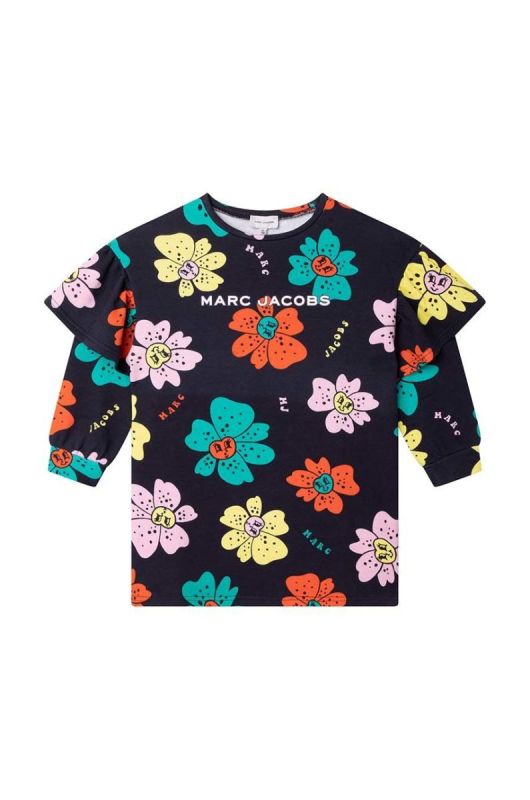 Дитяча бавовняна сукня Marc Jacobs колір синій mini пряма (2614145) фото 2