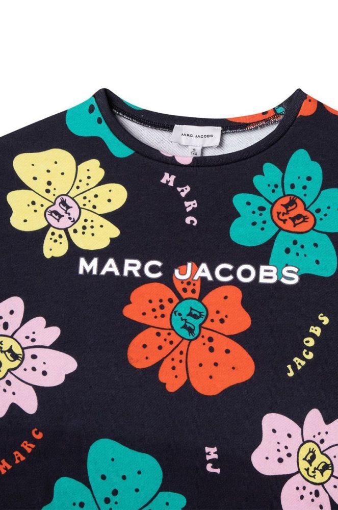 Дитяча бавовняна сукня Marc Jacobs колір синій mini пряма (2614145) фото 4