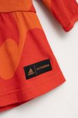 Дитяча бавовняна сукня adidas Performance колір помаранчевий mini розкльошена