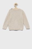 Дитячий бавовняний светер Name it колір бежевий легкий