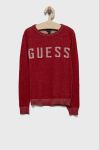 Дитячий бавовняний светер Guess колір червоний легкий (2622523)