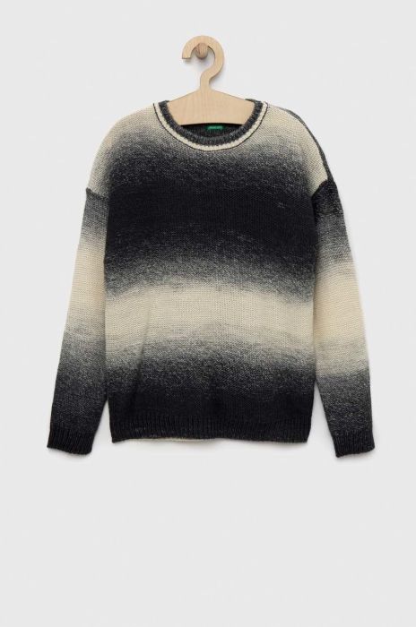 Дитячий светр з домішкою вовни United Colors of Benetton колір сірий легкий (2793760)