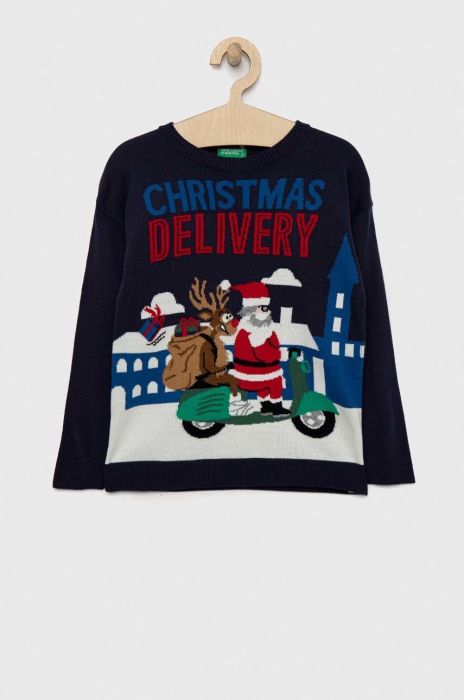 Дитячий светр United Colors of Benetton колір синій легкий (2879225)