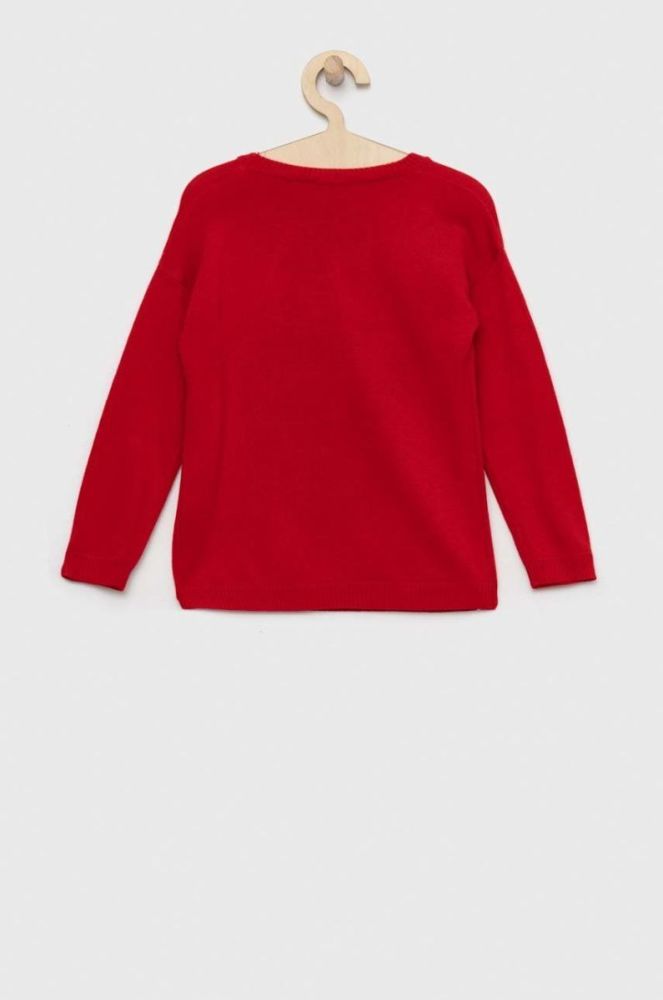 Дитячий светр United Colors of Benetton колір червоний легкий (2877242) фото 2